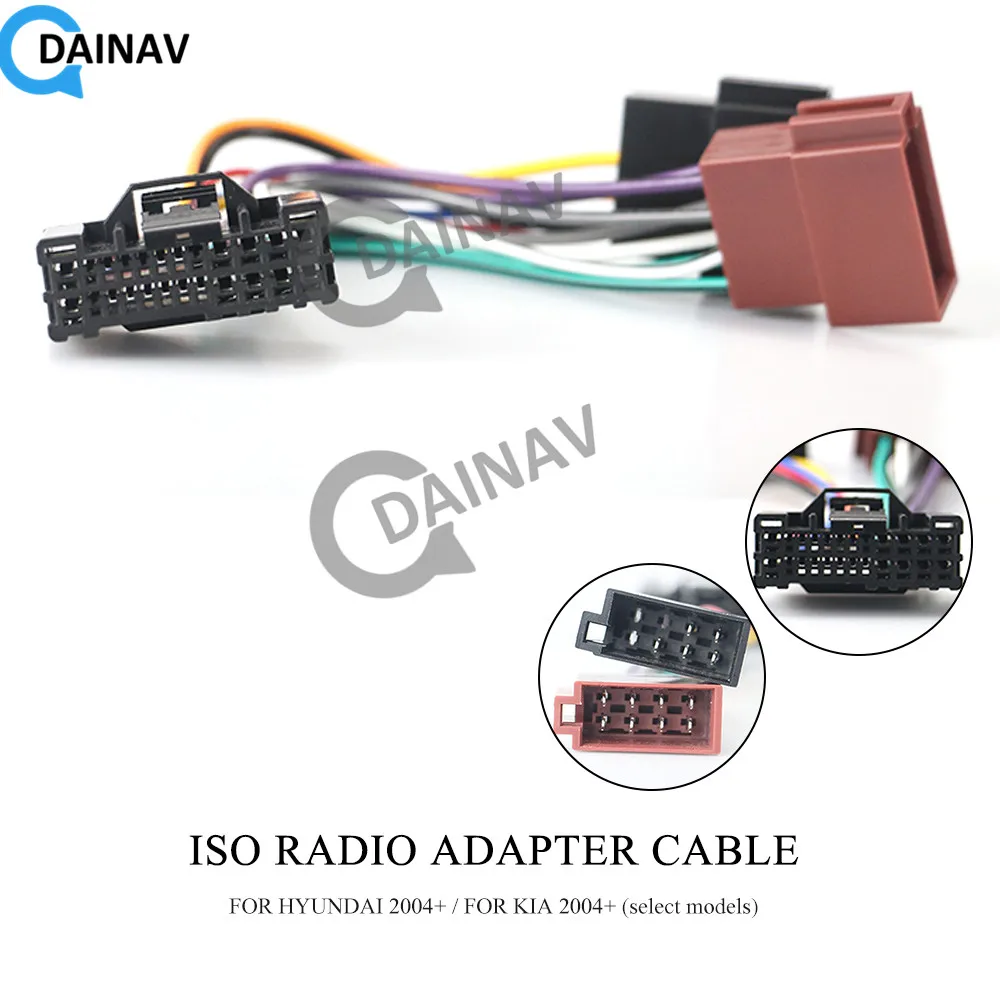 

12-114 ISO Radio Adapter forHYUNDAI 2004+ foe KIA 2004+ (select models) Wiring Harness Connector Lead Loom Cable Plug