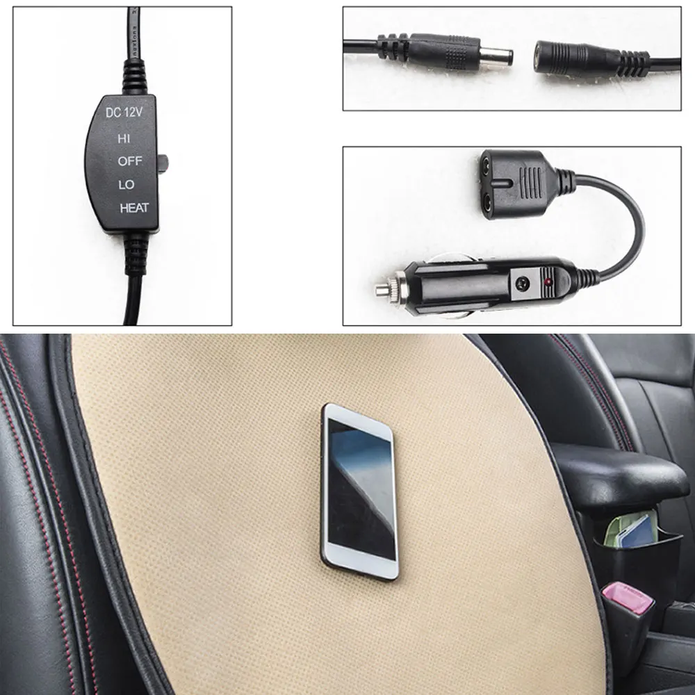 Автомобильный нагревательный коврик 12 В автомобильное сиденье зимнее теплое