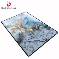 Bubble Kiss Abstract Carpets For Home Living Room Art Sky Blue Sea Water Gold Non-Slip Floor Mats Home Decor Bedroom Area Rugs
