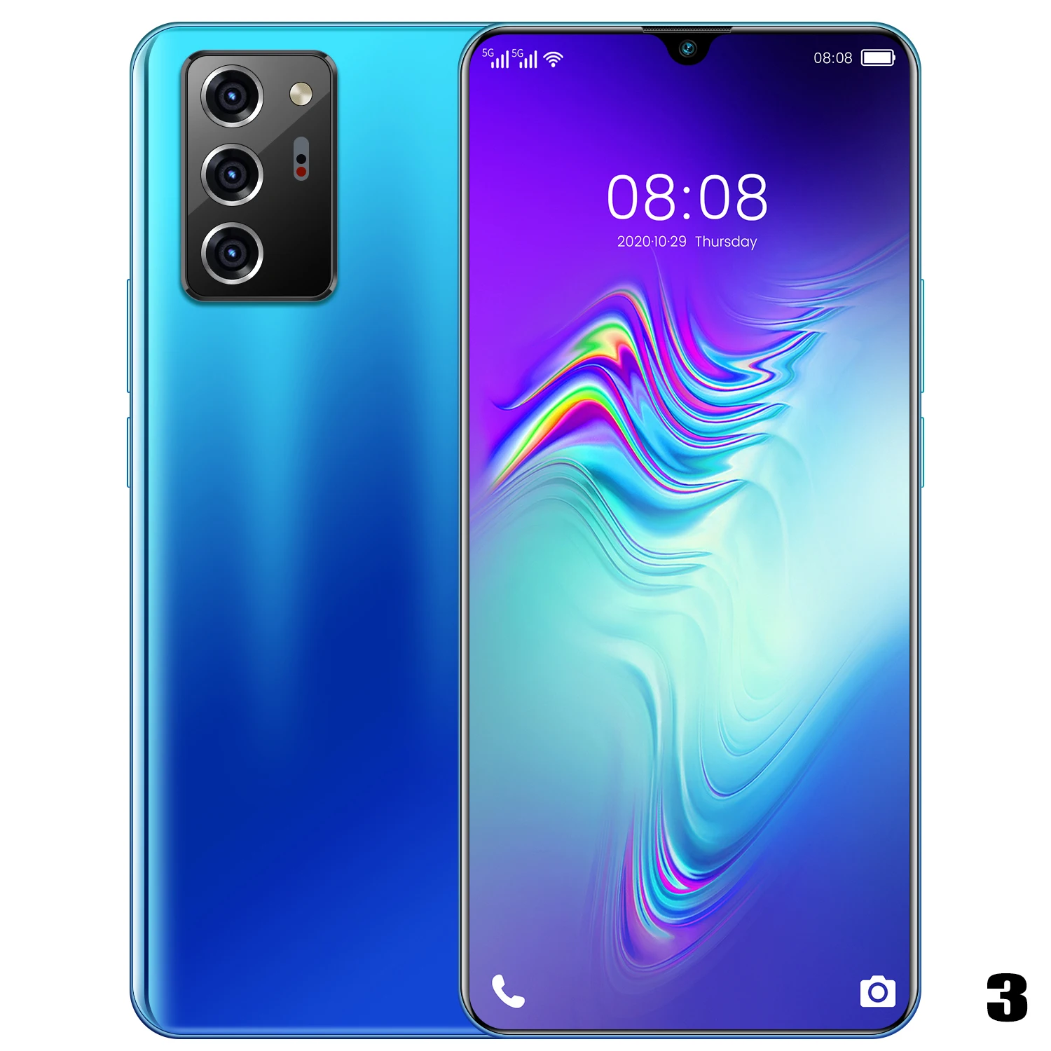 

60 Pro Smartphone 7.1Inch Full Screen 512GB 5G 8 Core CPU 5600mAh 1ocore Intelligent wake-up