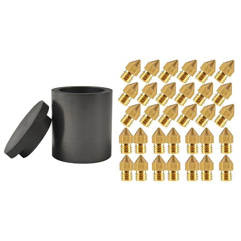 1 шт. высокой плотности Графитовый тигель чашки с крышкой и комплект Mk8 экструдер