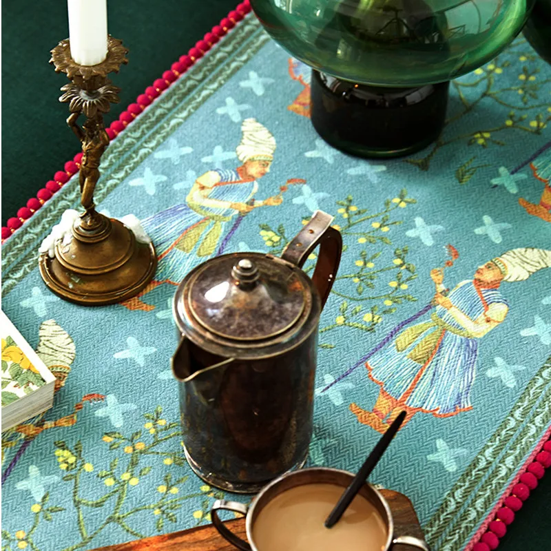 Venetian businessman blue wool table runner hotel christmas decorations for home runners | Дом и сад