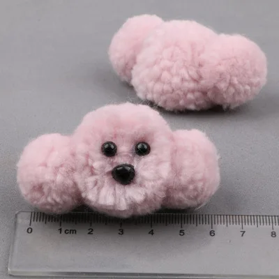 Мини заказ 2 шт 65*40 мм 3D Kawaii голова собаки куклы девушка волос ювелирные изделия DIY