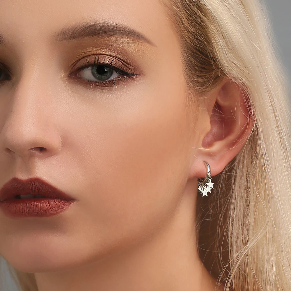 Женские маленькие серьги обручи SUPERWEAR Обручи из стерлингового серебра 925 пробы