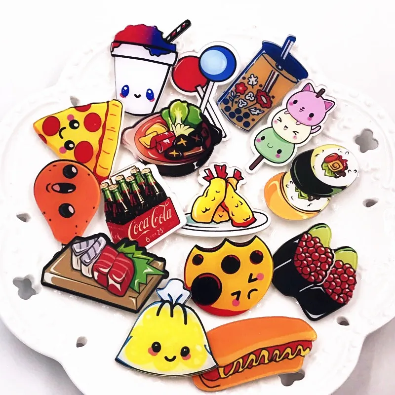 1 шт. милые булавки для пиццы броши значок женщин Детский рюкзак украшение