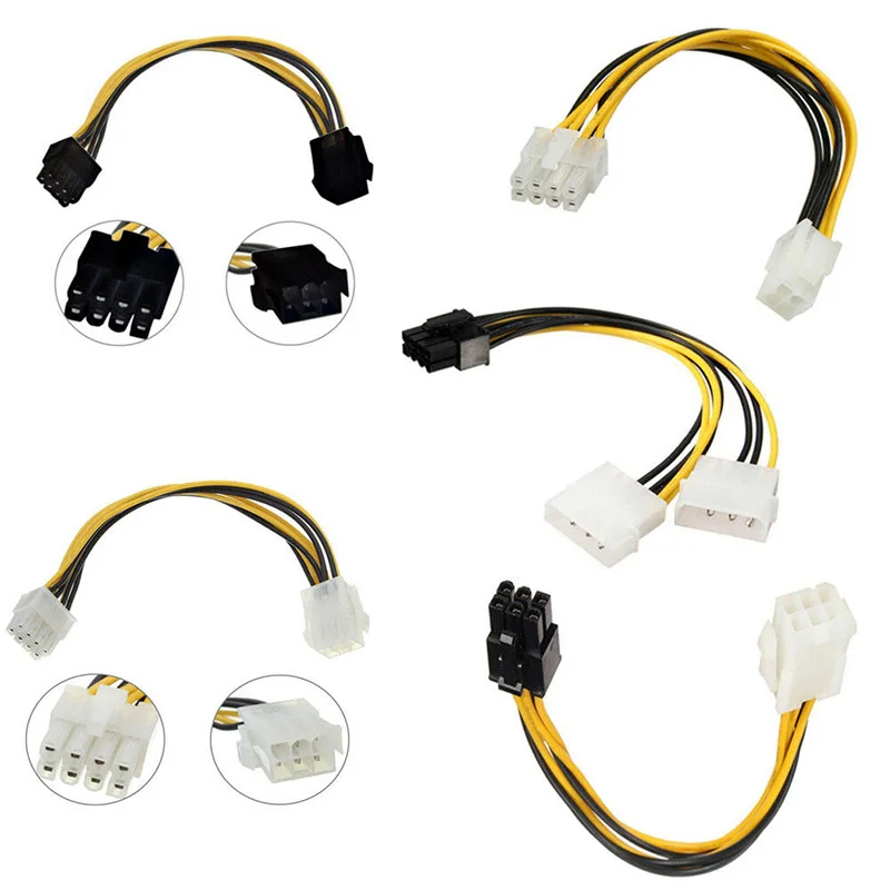 2019 последние 20 см PCI Express 4 6 контактный к 8 Женский адаптер питания кабель BBC