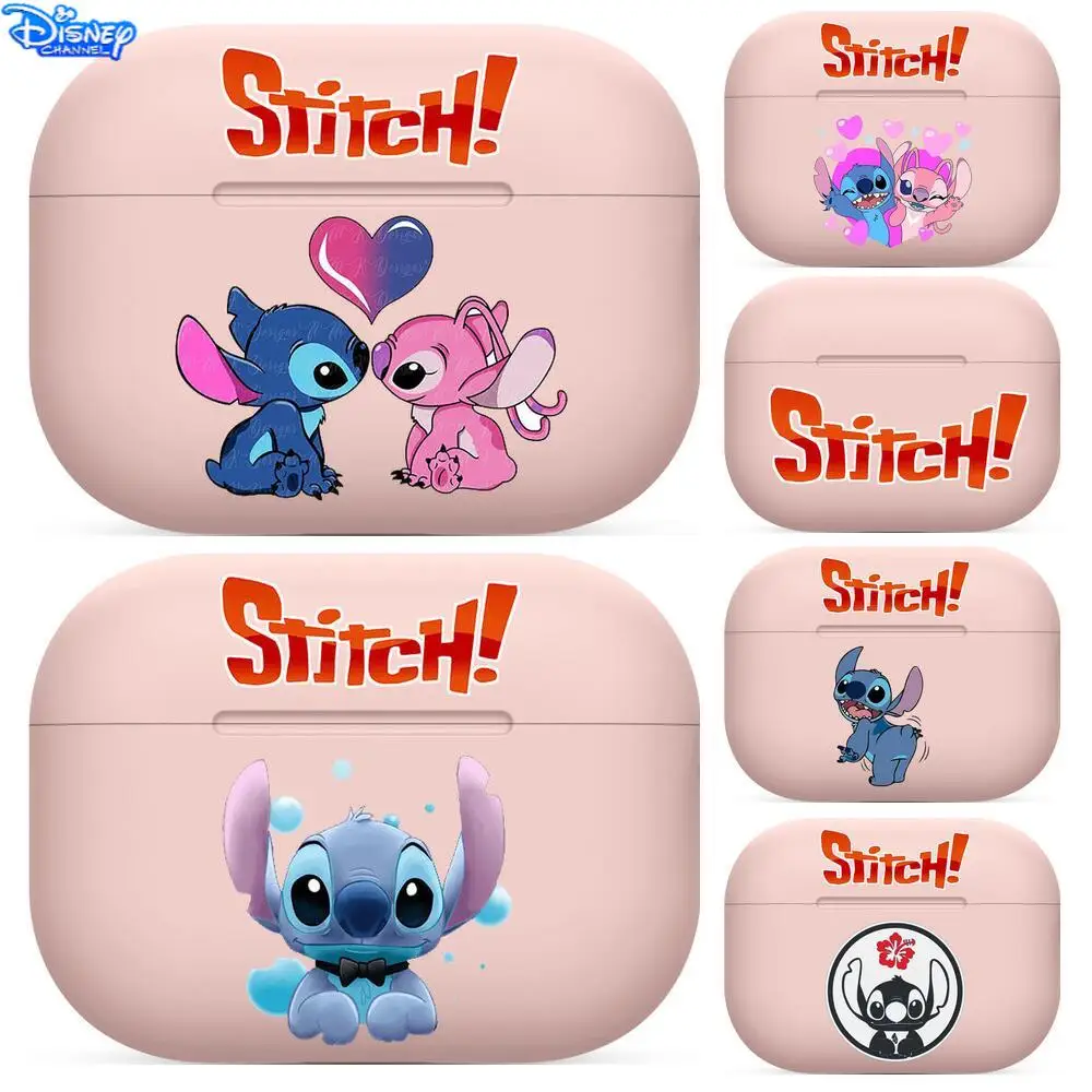 

2021 Cartoon Stitch For Airpods 1 2 pro case Protective Bluetooth Wireless Earphone Cover For Air Pods case air pod cases Pink c