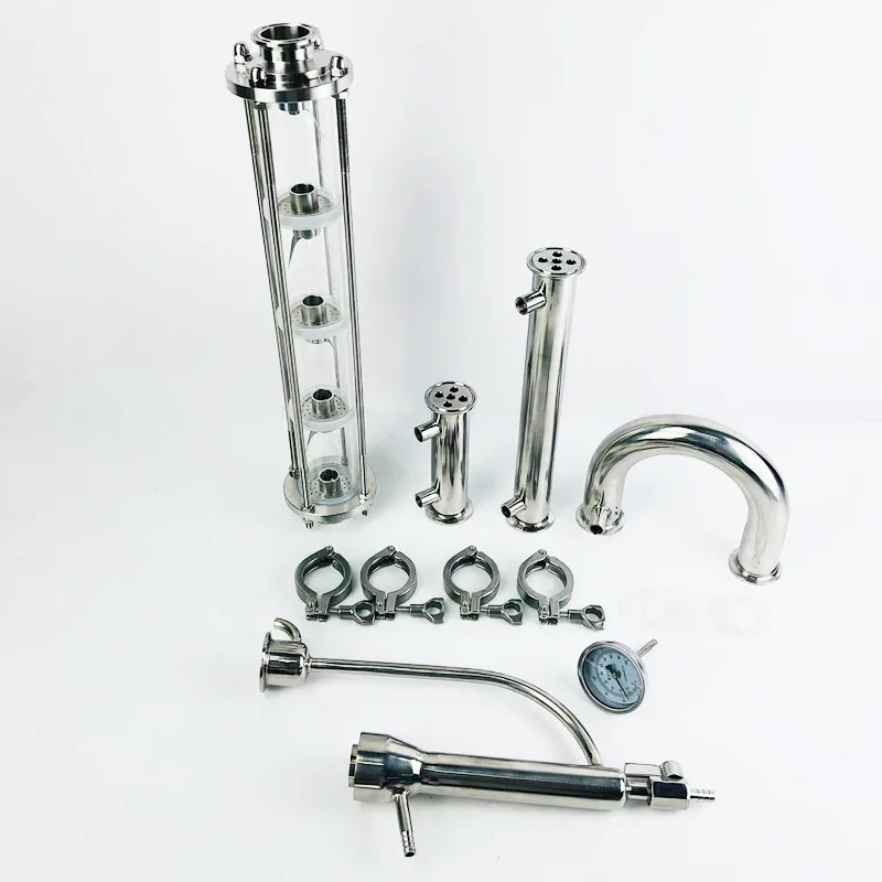 Бытовая дистилляционная машина из чистой меди или SS304 с 5 секциями пузырьковых