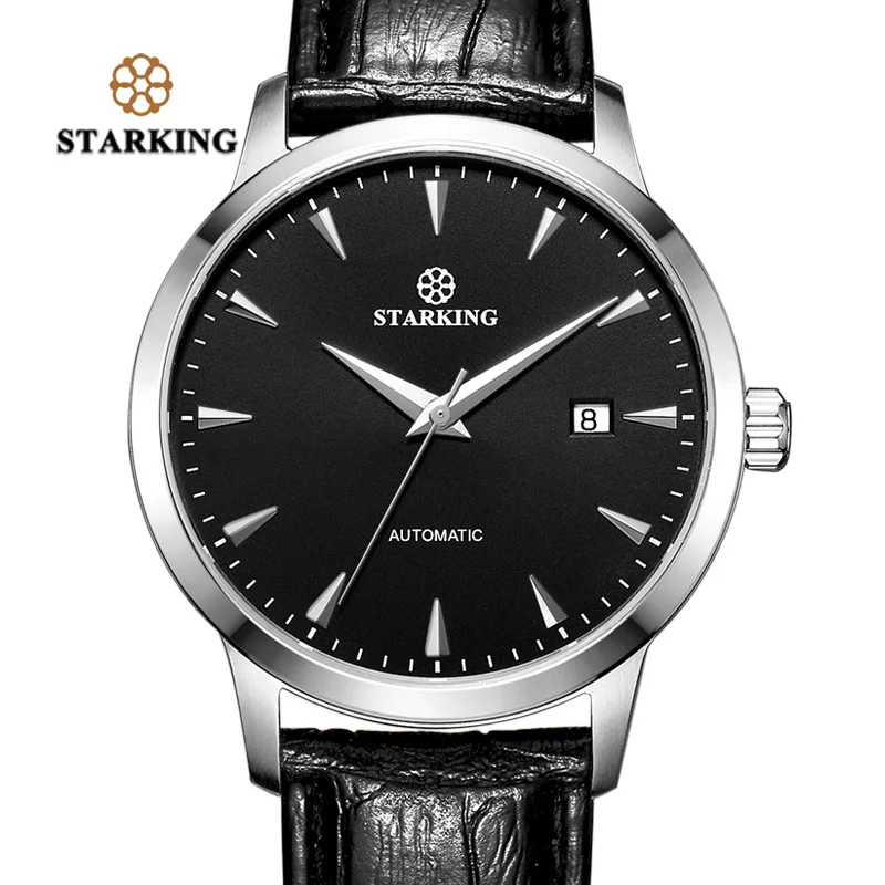 AM0184SL22 STARKING, мужские часы, автоматические механические часы, все из нержавеющей стали, простые деловые мужские часы xfcs, роскошная брендовая одежда, наручные часы - Цвет: AM0184SL22