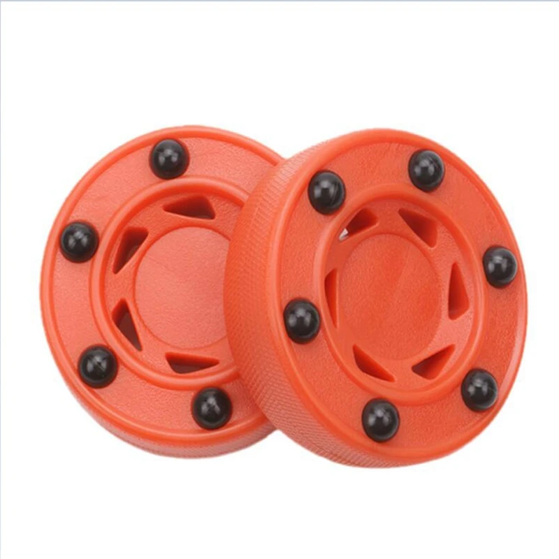 

2Pcs Roller Hockey Durable ABS High-Density Practice Puck Perfectly Balance for Ice Inline Street Roller Hockey Training