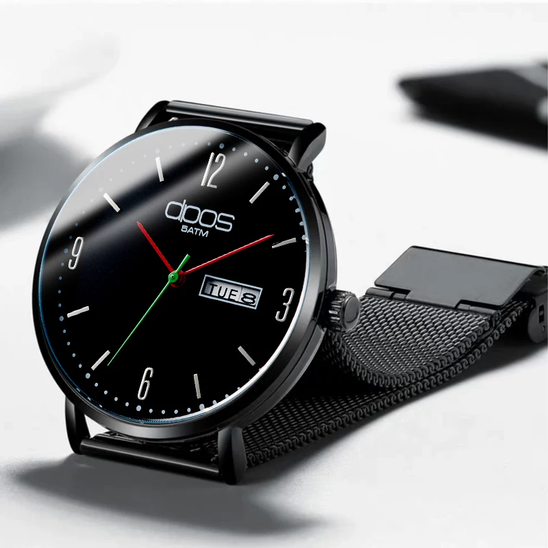 Мужские кварцевые деловые часы мужские спортивные с календарем военные