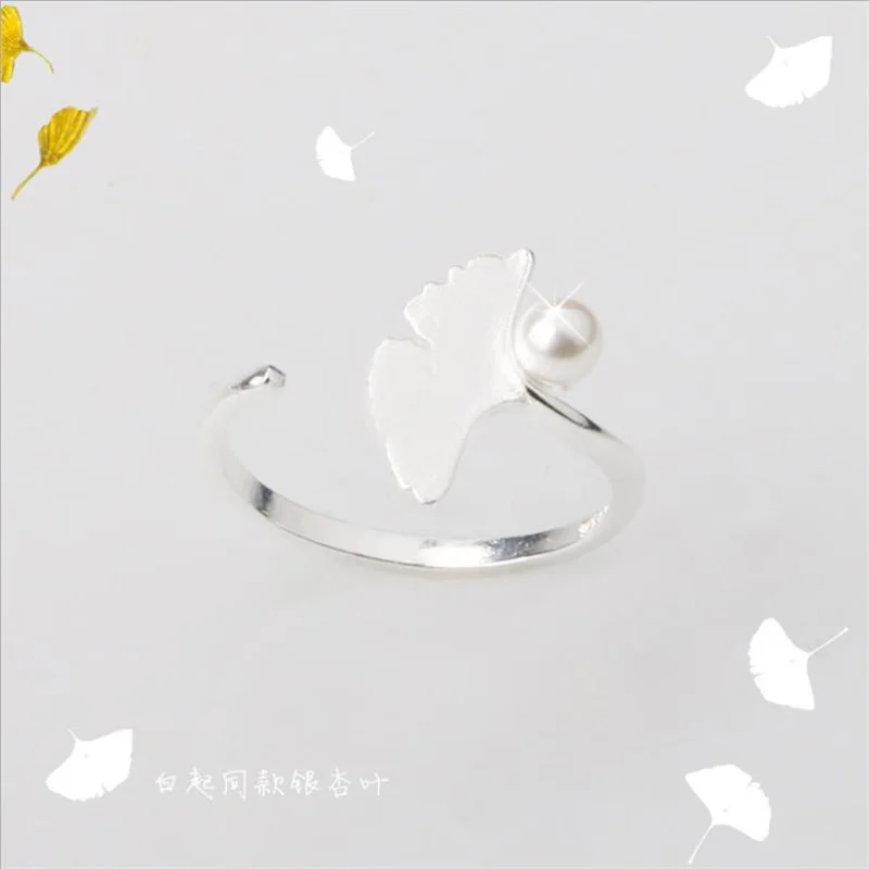 

Милый Гинкго Билоба (фасовка по жемчужные кольца для женщин ювелирные изделия модное серебряное кольцо с покрытием из регулируемый Enagement ак...