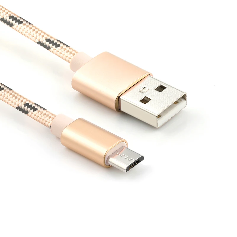 Gold 2 м микро USB кабель Быстрая зарядка USB кабель для передачи данных для samsung S6 S7 Xiaomi 4X LG huawei Android мобильный телефон usb кабель для зарядки - Цвет: Gold