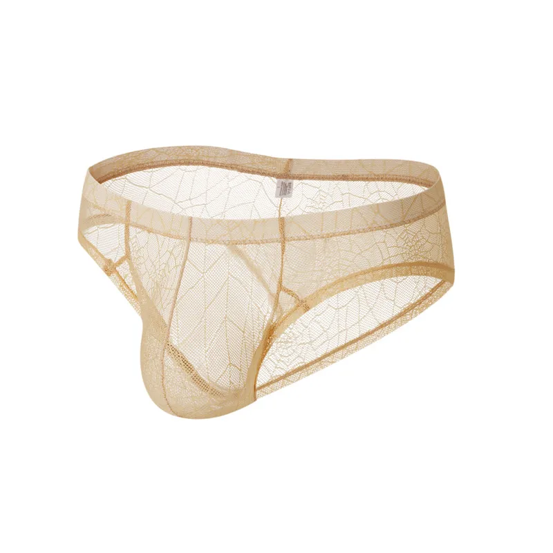 Men's Briefs Mesh Underwear Soft Breathable Brief Sexy Underwear Men's Hot Hips Up Transparent Jockstrap Low Waist Underpants