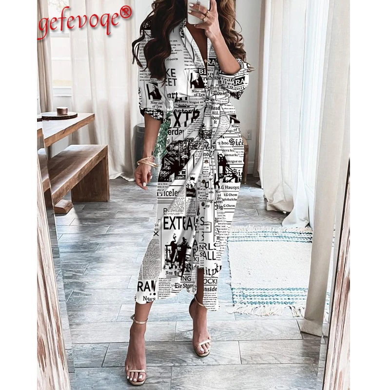 

2021 Autumn Women Striped Leopard Print Shirt Dresses Bandage Button Elegantes Long Dress Vintage Casual Robe