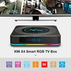 ТВ-приставка X96 X4 S905X4 Smart RGB с подсветкой, Android 11, двухдиапазонный 2,4 ГГц5 ГГц, Wi-Fi, Bluetooth, медиа-плеер, ТВ-приставка 8K, ТВ-приставка