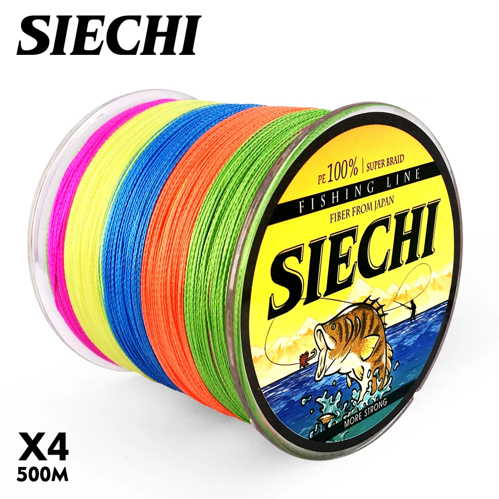 SIECHI Бесплатная доставка 100% супер мощная 500 м PE плетеная рыболовная леска для
