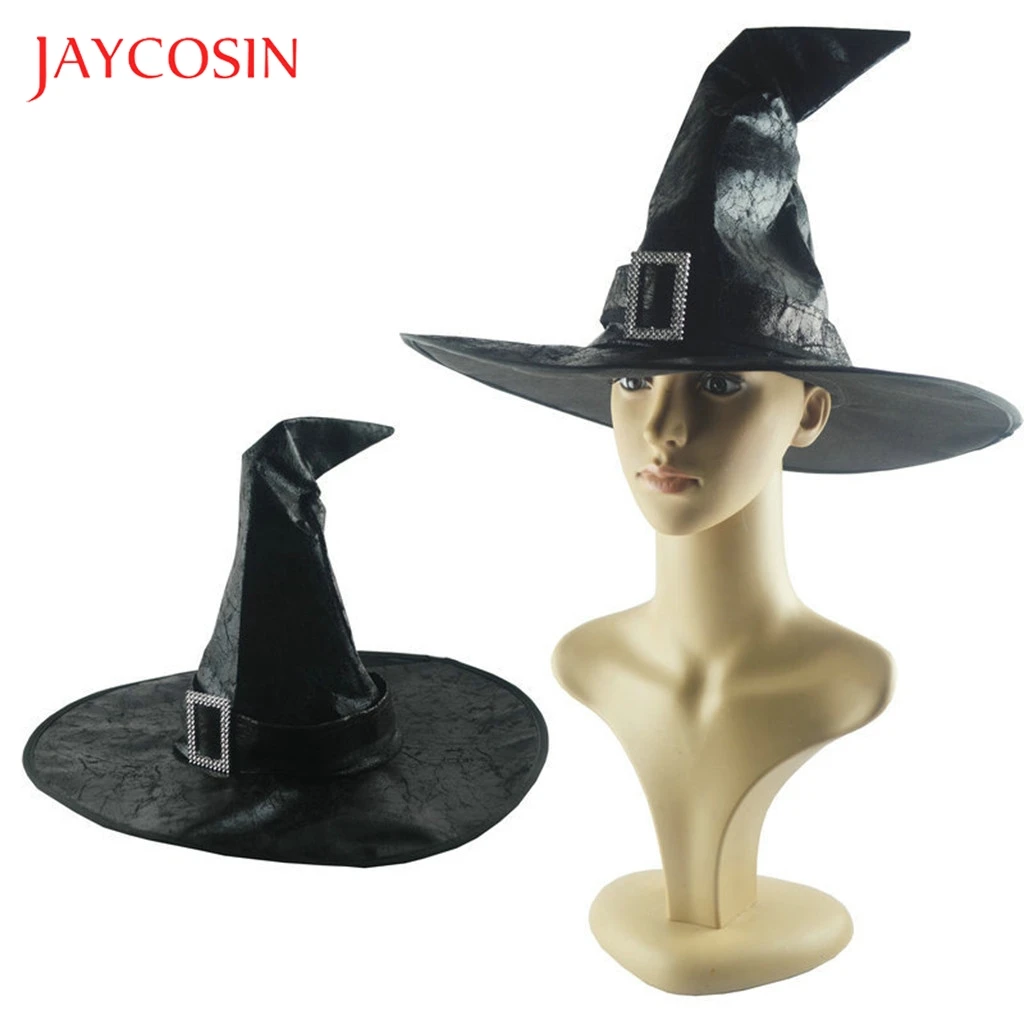 JAYCOSIN женский большой аксессуар ведьмы с рюшами шляпа для праздника Хэллоуин