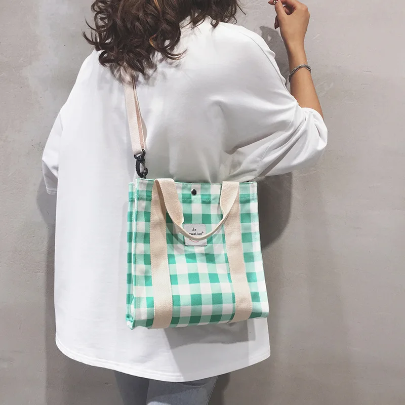 Youda оригинальная модная клетчатая тканевая женская сумка на плечо Большая