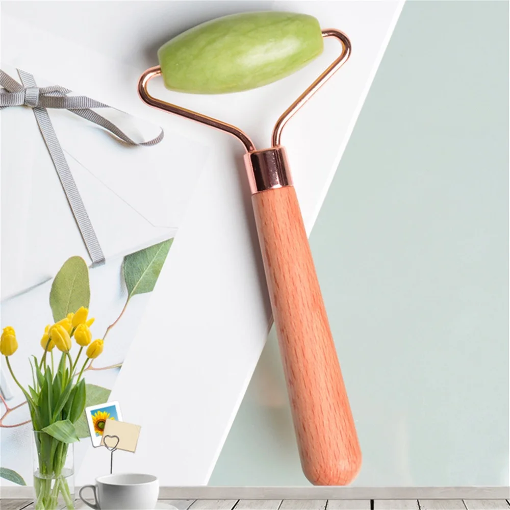 

Массажер нефритовый для лица, набор зеленых натуральных роликов для гуаши, скребок для тела, спины, уход за кожей, массажеры для похудения