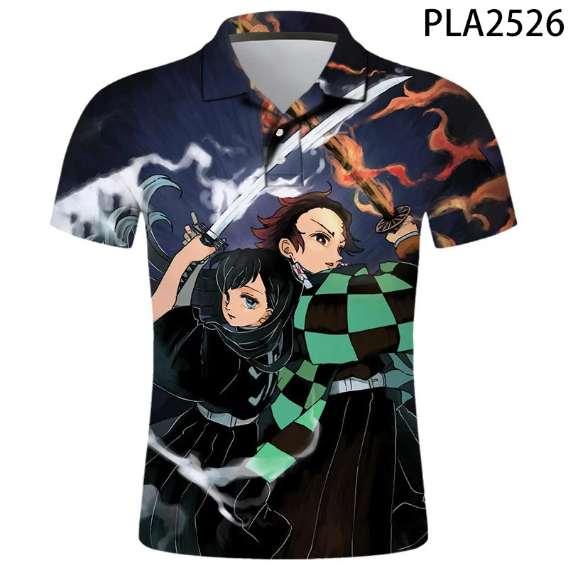 

Рубашка-поло мужская с 3D принтом, модная летняя повседневная Уличная одежда в стиле Харадзюку, с коротким рукавом