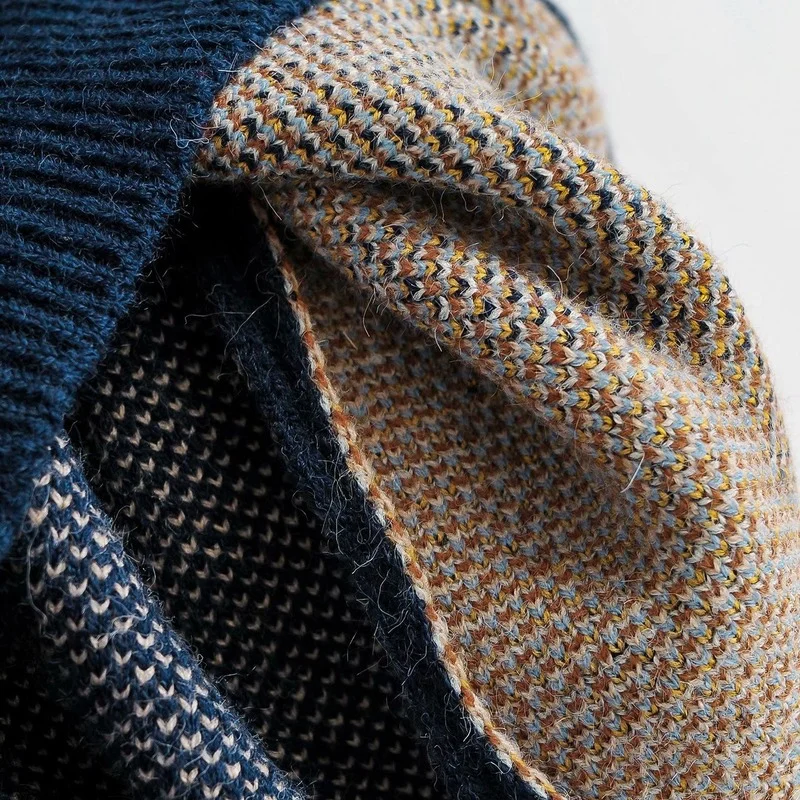 Винтажный вязаный жилет тотем в этническом стиле с геометрическим рисунком