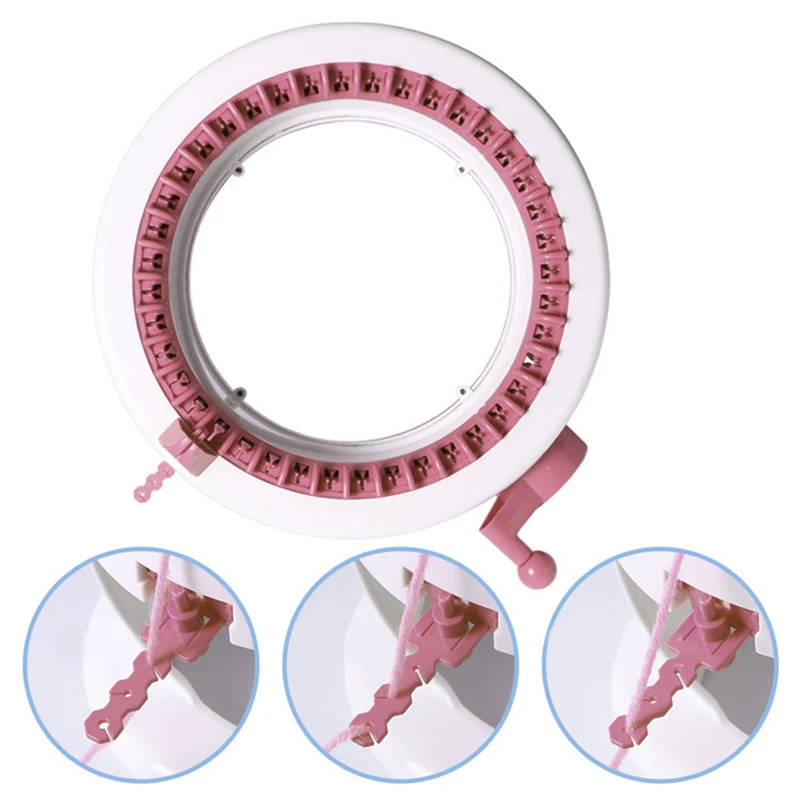 Портативный многоразовый ткацкий станок для вязания 40 игл большой размер сделай