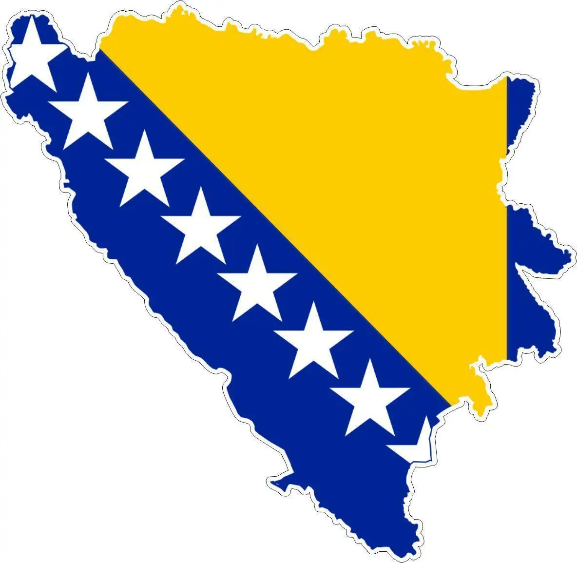 

Sticker Car Moto Map Flag Vinyl Outside Wall Decal Macbbook Bosnia