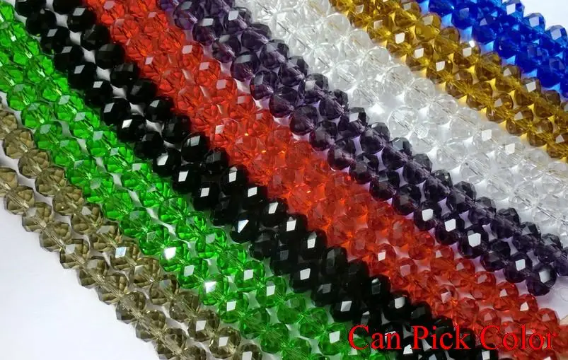 

4mm 500Pcs/lot top quality Mixed Faceted Rondelle Glass Crystal Beads spacer Bracelet necklace Making tgsd1