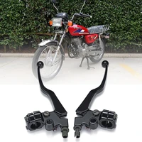 black aluminum alloy motorcycle front brake clutch levers cable for honda cg 125 motorbike accessories