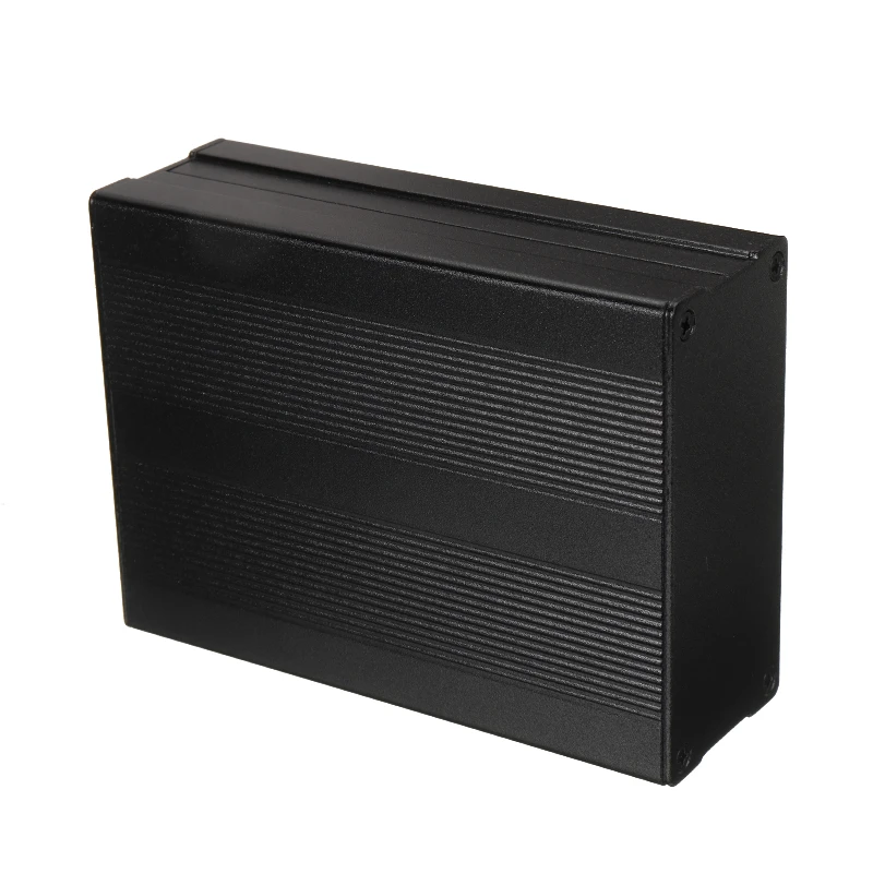 Черный алюминиевый корпус для электронных проектов DIY PCB коробка 100x76x35mm хранения