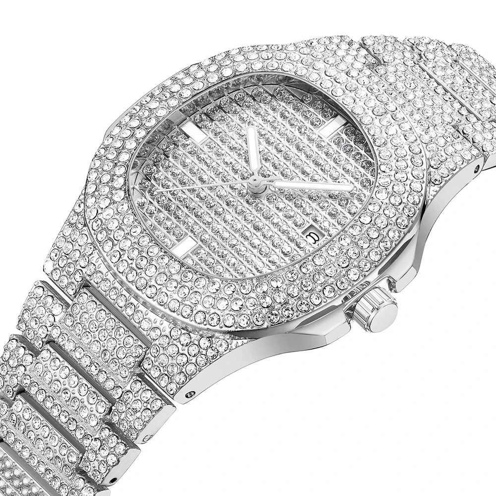 

Feminino Relogio Men Women Watches Crystal Full Steel Date Ladies Wristwatch Quartz Unisex Watches Reloj Hombre Zegarek Damski