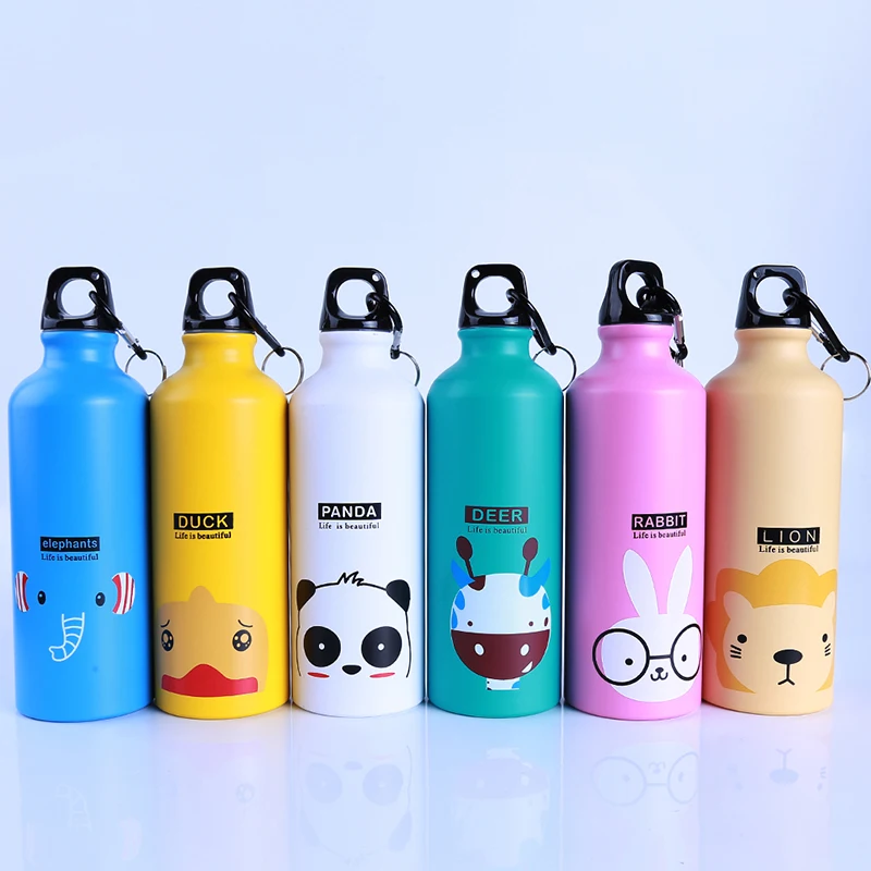 

Hot Water Bottle 500ML Cute Cartoon Pattern Aluminum / Wheatstraw Drinking Outdoor Exercise Travel Sports Bottles Portable