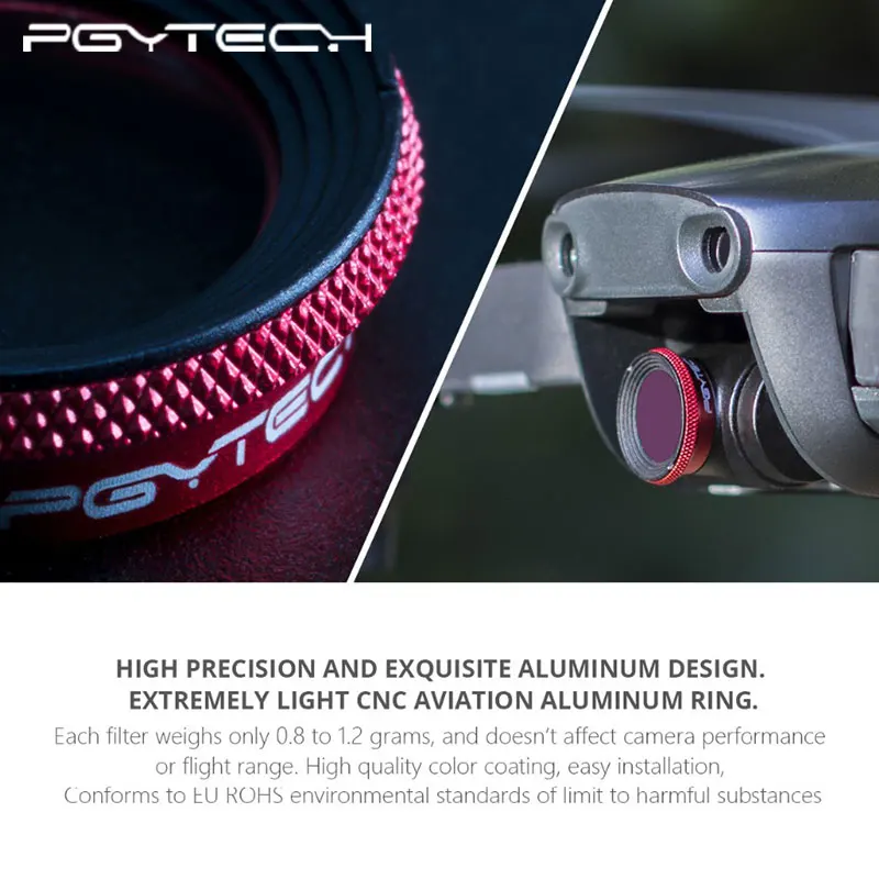 Новый фильтр PGYTECH для DJI MAVIC Air PRO фильтры объектива UV CPL ND4 ND8 ND16 ND32 набор фильтров