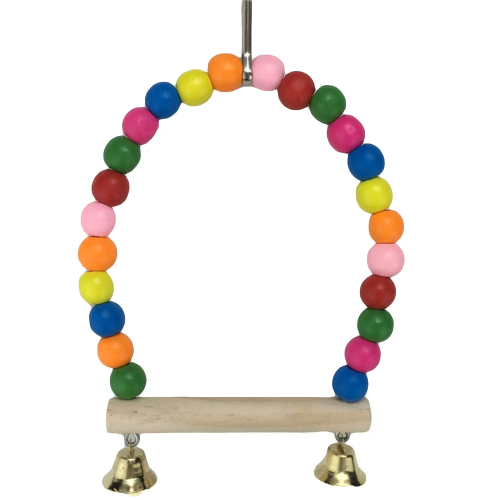 Плетеный абажур из натурального дерева попугаев качели игрушка жердочка для