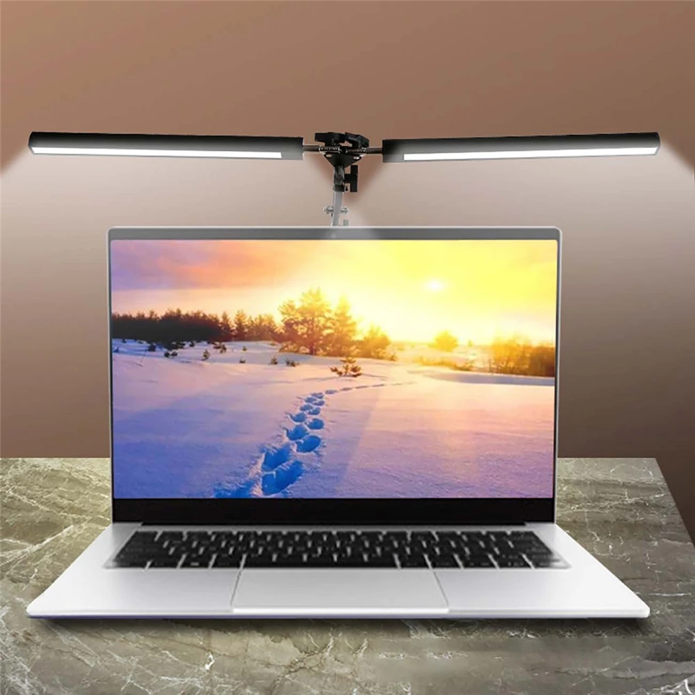 

12V Table Lamp with 120LEDs Lights 24W Double-Headed Table Clamp Folding LED Light Office Multifunctional Study Table Lamp