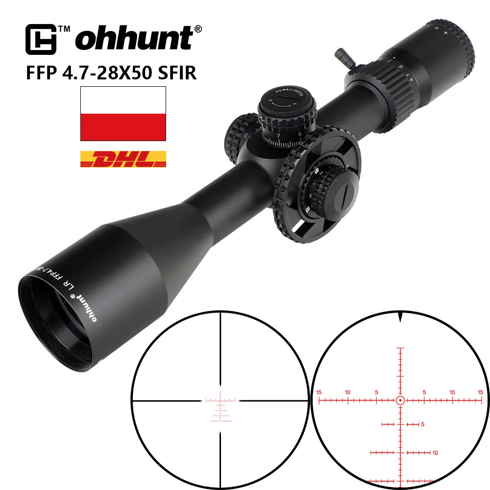 Ohhunt LR FFP 4 7 28X50 SFIR первый фокусный самолёт охотничий оптический прицел со