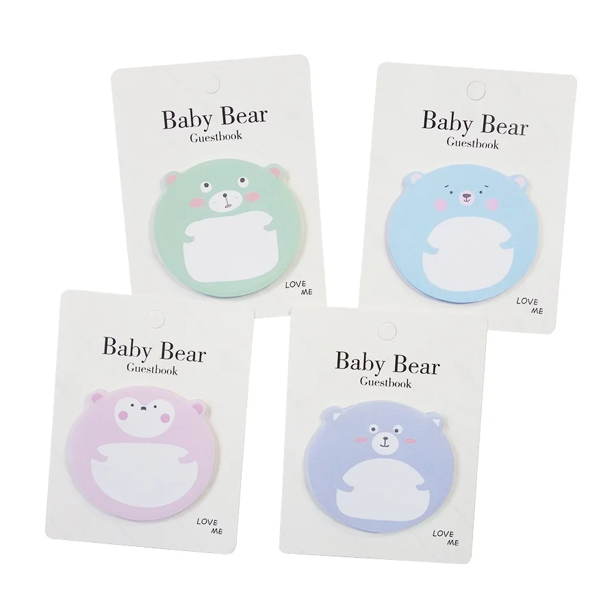 40 упаковок/лот толстый Детский комбинезон с принтом Медведь клейкий блокнот для