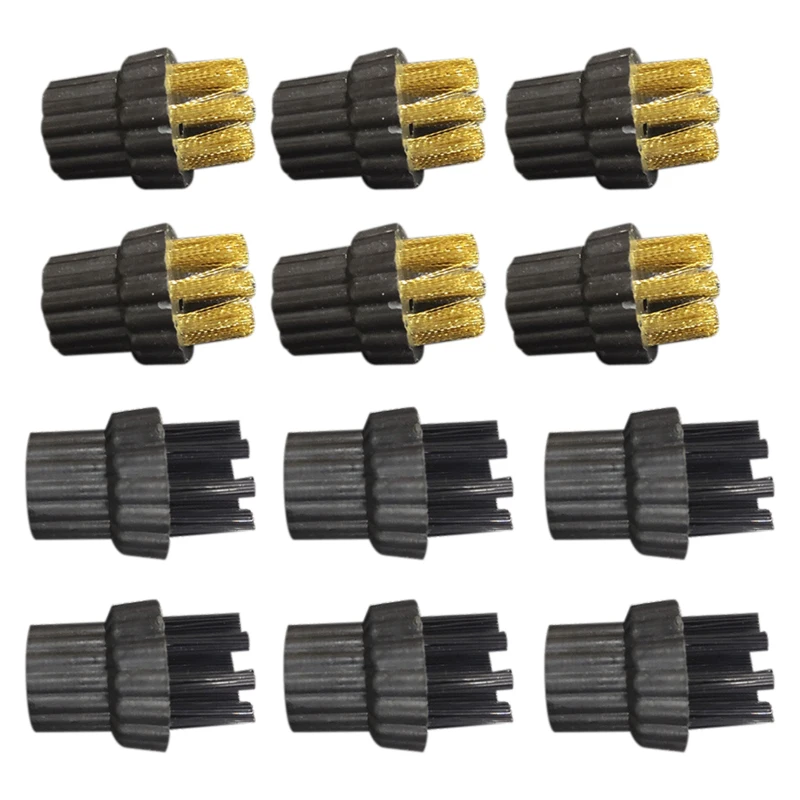 

Household Cleaning Machine Brush Head Steam Washer Brushes Head Multi-Purpose Cleaning Brush Head Cleaner Accessory 12Pc