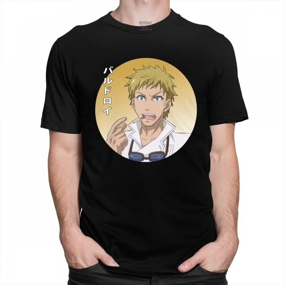 Fashion Japanese Black Butler T Shirt Men's Anime Name Baldroy Tshirt Short Sleeve Cotton Tee Leisure Manga Bard Bardroy T-shirt | Мужская