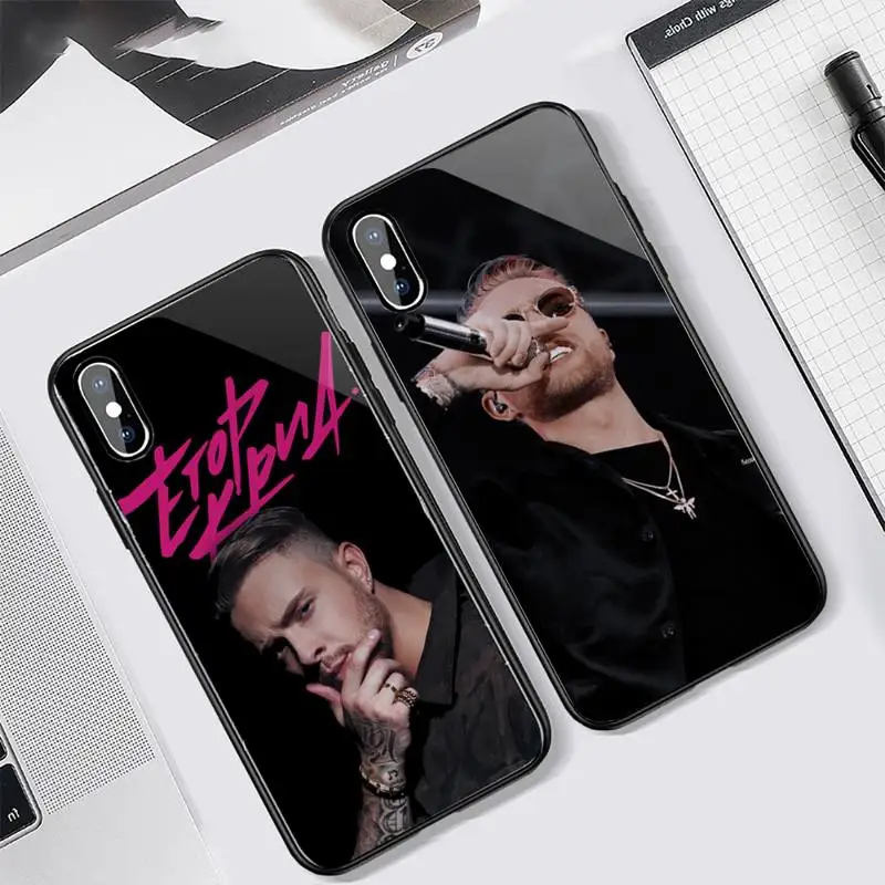 

Egor kreed famous singer Phone Case Tempered glass For iphone 6 7 8 plus X XS XR 11 12 13 PRO MAX mini