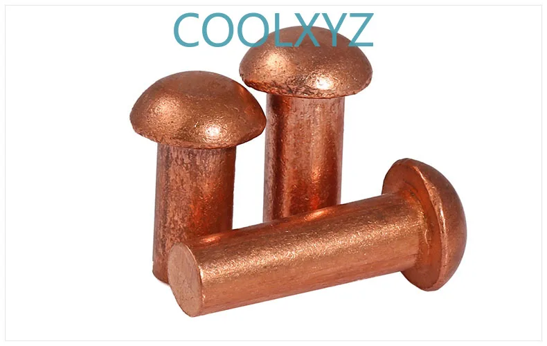 _ Полукруглая головка фиолетовая медная заклепка твердая полукруглая круглая 0 25