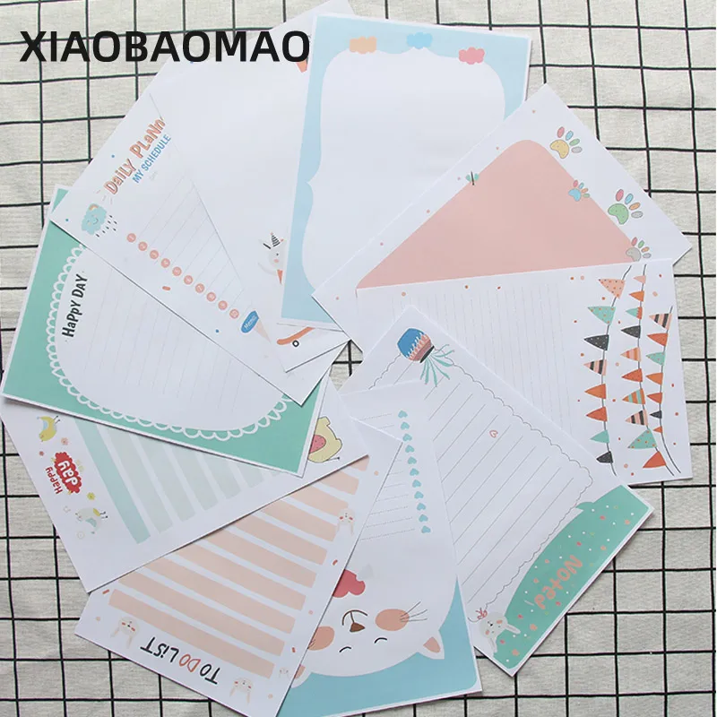 30 sheets Korean Stationery Kids Gift Envelope Finely Flower Animal Letter Pad Set Letter Paper Sets Writing Paper