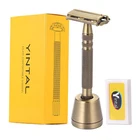 Безопасная бритва для мужчин, с 5 лезвиями, подходит для всех, с двойным лезвием