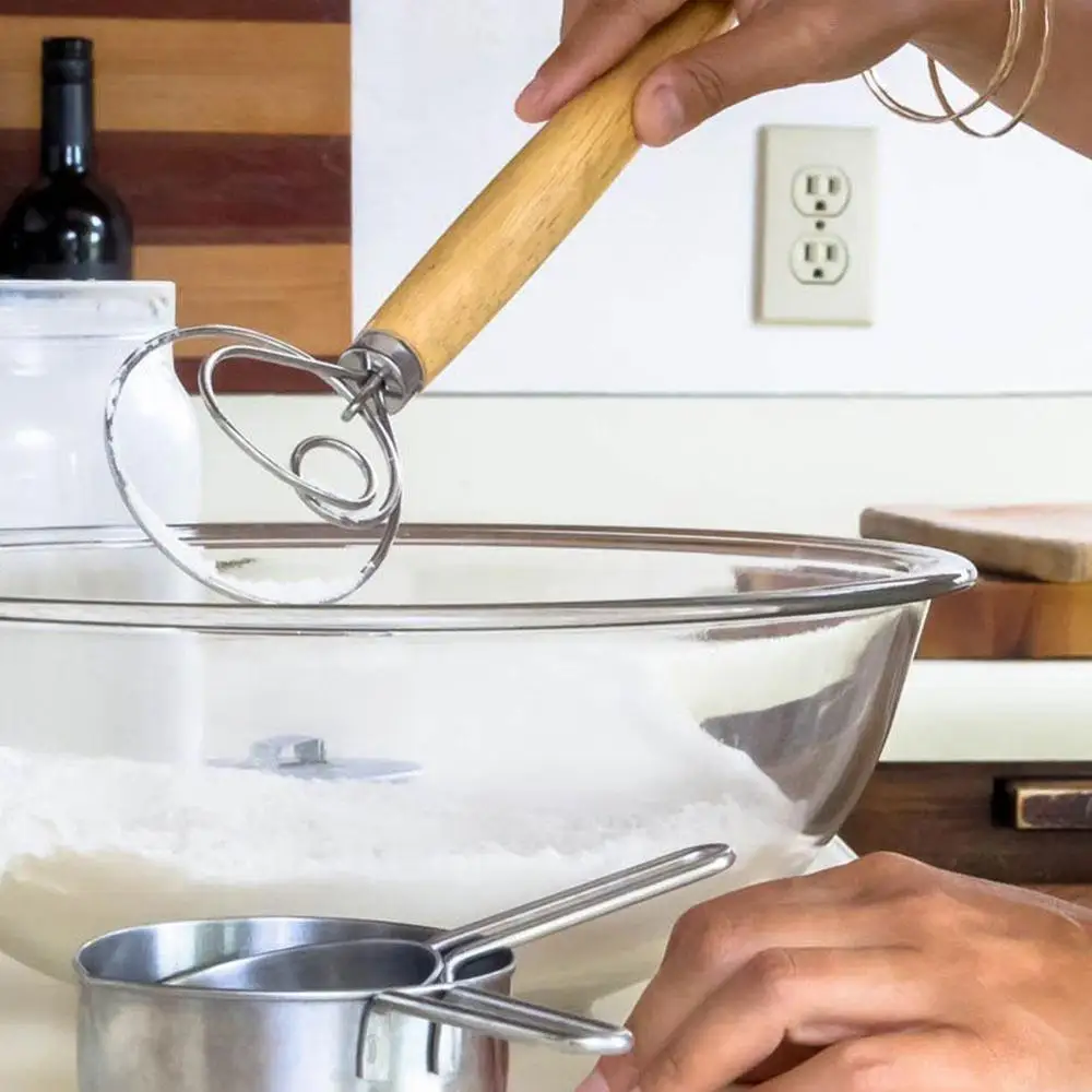 Оригинальный Кухня 13 дюймов Нержавеющая сталь венчик для теста большой датского