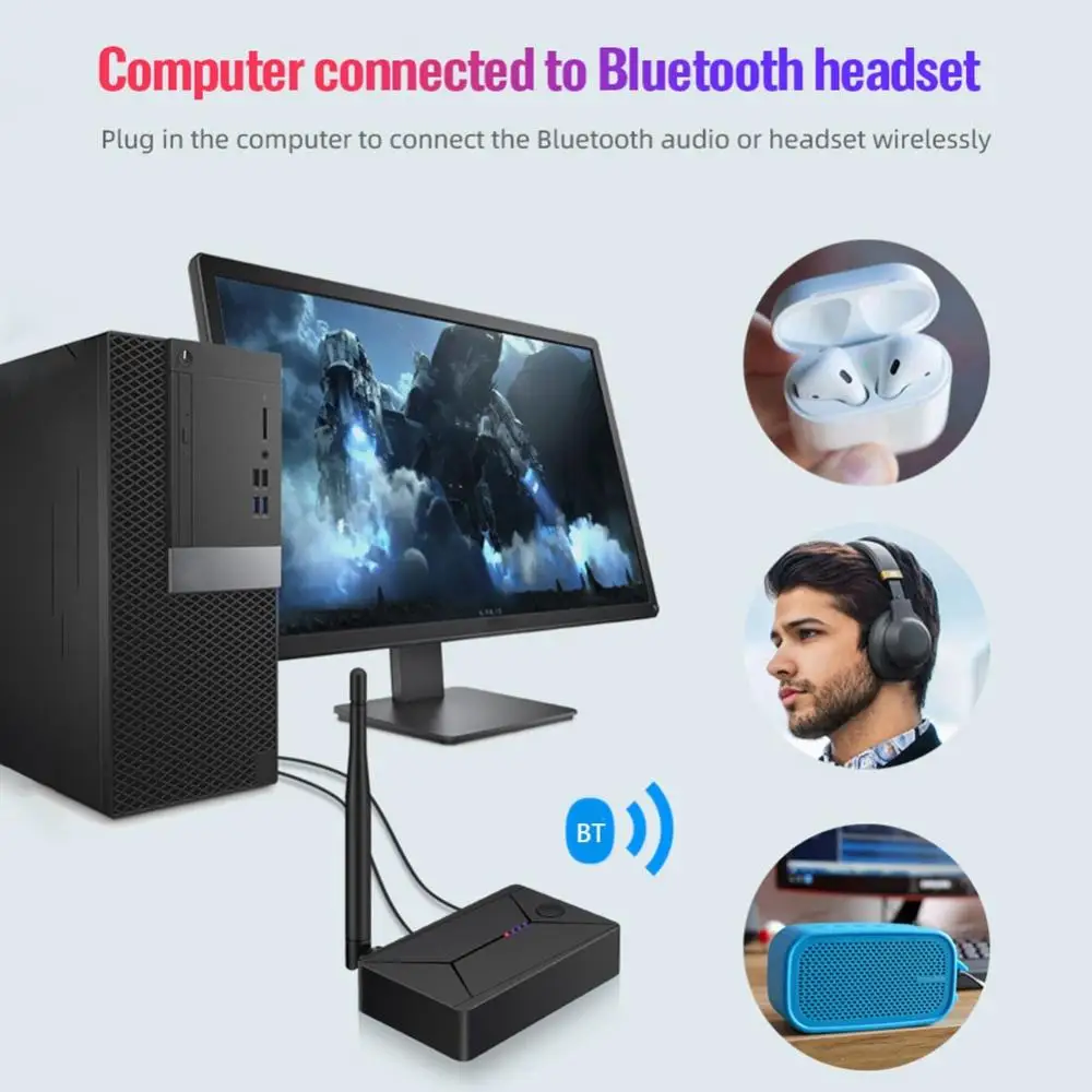 Bluetooth 5 0 аудио передатчик 3 мм AUX коаксиальный волоконно-оптический адаптер |