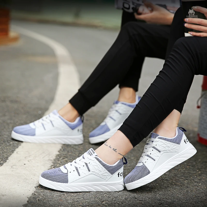 

Spring Fashion Men's Shoes Black Breathable Mesh Size 35-44 Flat Shoes for Couples Low-cut Comfortable Unisex Casual Sneaker Men