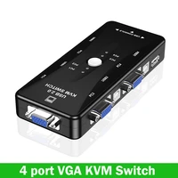 4 port vga kvm usb 2 0 kvm switch vga splitter printer mouse keyboard pendrive share switcher 19201440 vga switch box adapter