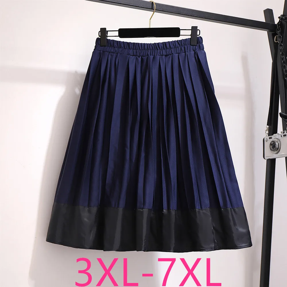 2021 весна осень размера плюс юбка для женщин большой повседневное свободного кроя