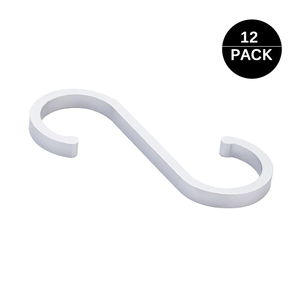 12 шт. практичные крючки с космическим алюминиевым покрытием S Форма кухонные